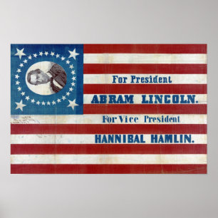 Abram Lincoln presidents- kampanjvintage affisch