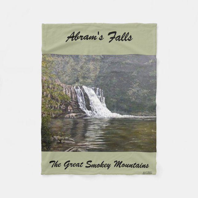 Abrams Falls-Smokey Mountains Fleecefilt (Framsidan)