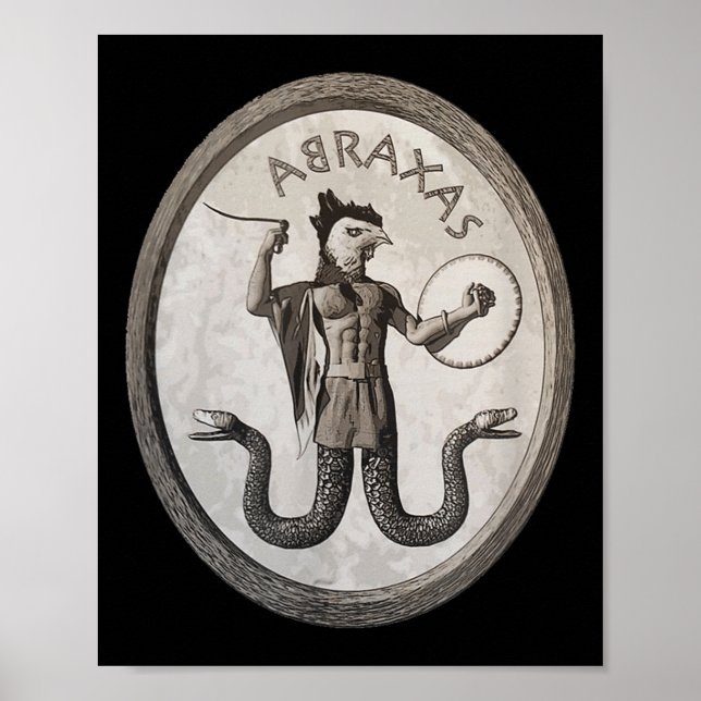 Abraxas Esoteric Gnostic Symbol Occult Pagan Ritua Poster (Framsidan)