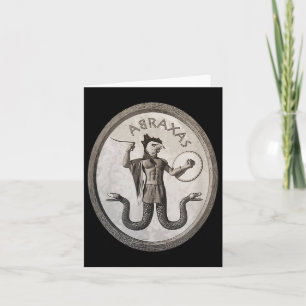 Abraxas esoteriskt gnostiskt symbol ockult pagansk kort