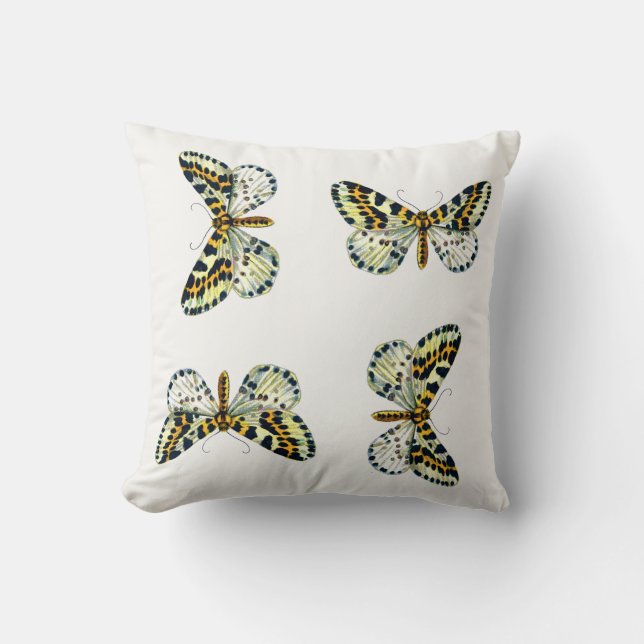 Abraxas grossulariata, Färgbilden Magpie Moth Kudde (Framsida)
