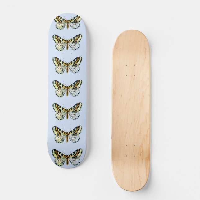 Abraxas grossulariata, Färgbilden Magpie Moth Mini Skateboard Bräda 18,5 Cm (Framsida)
