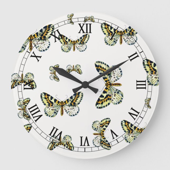 Abraxas grossulariata, Färgbilden Magpie Moth Stor Klocka (Framsida)