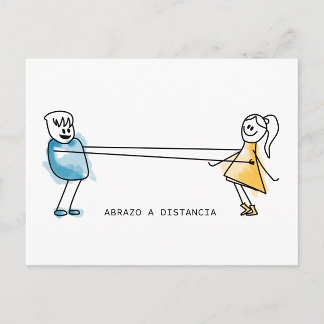 Abrazo a distancia vykort (Framsida)