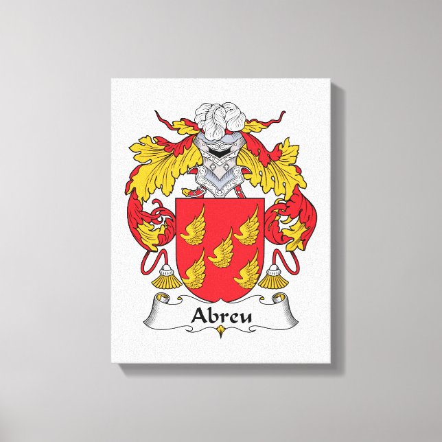 Abreu Family Crest Canvastryck (Framsida)