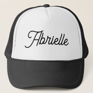 Abrielle Namn Hatt Flicka Klassisk Svart och Vit K Keps