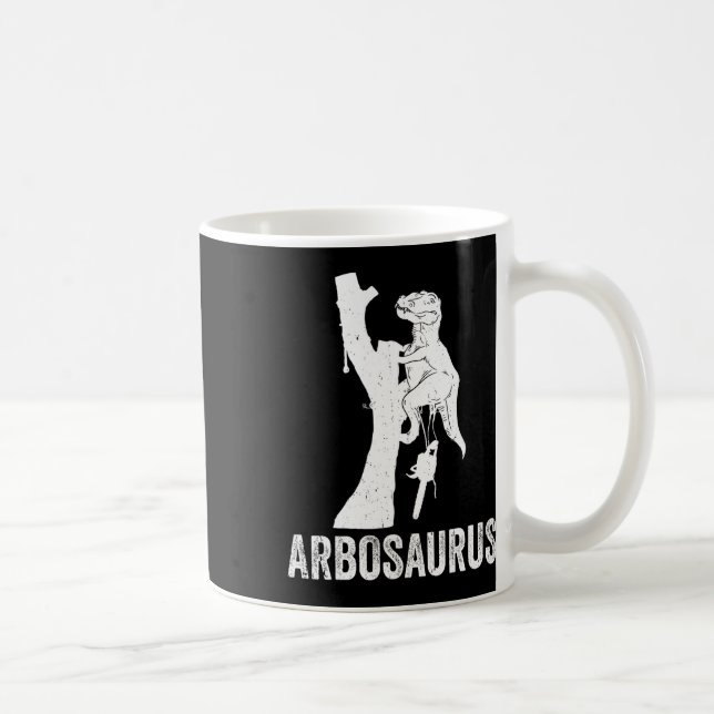 Abrosaurus Arborist Trädklättring Trädfällning Arb Kaffemugg (Höger)