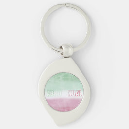 Abrosexual pride flag key ring swirl silverfärgad nyckelring