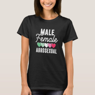 Abrosexuell Flagga Heart Gay pride Månadskö Lgbt A T Shirt