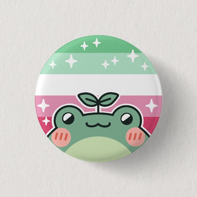 Abrosexuell HBT-Pride Flagga Frog Knapp (Framsida)