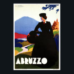ABRUZO ROME Art Deco Vintage Italy Travel Poster<br><div class="desc">Högupplöst reproduktion,  vassa toppen-utskrifter,  färg korrigerat för vibrant och skarpt färger och digitalt reparerat för tårar,  fläckar,  saknade inslag. Abruzzerna Rom Vintage Italienska Travel Poster.</div>