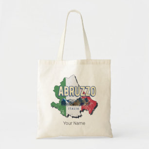 Abruzzerna Italien Retro Regionen Karta Vintage So Tygkasse