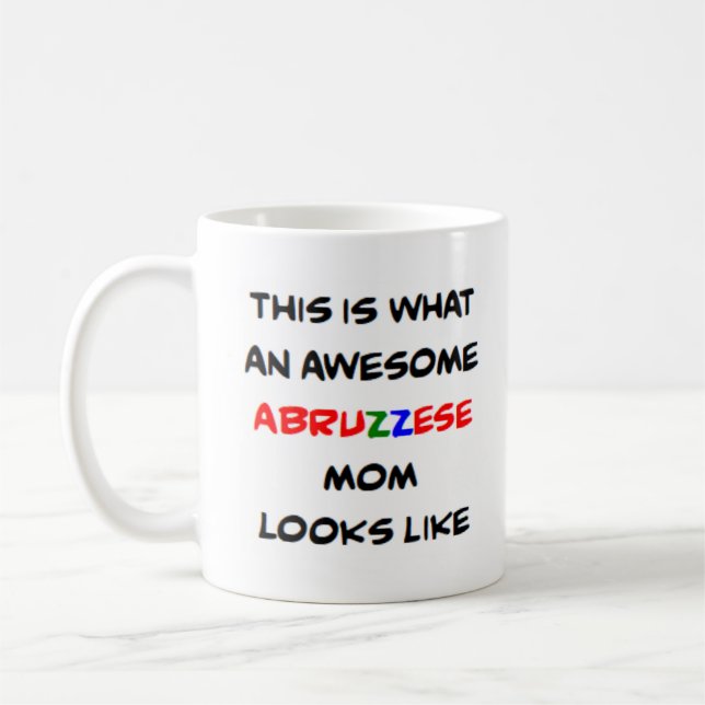abruzzesisk mamma, underbar kaffemugg (Vänster)