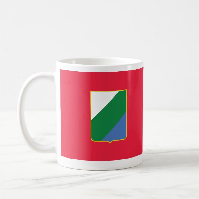 Abruzzo bandiera, italien kaffemugg (Vänster)