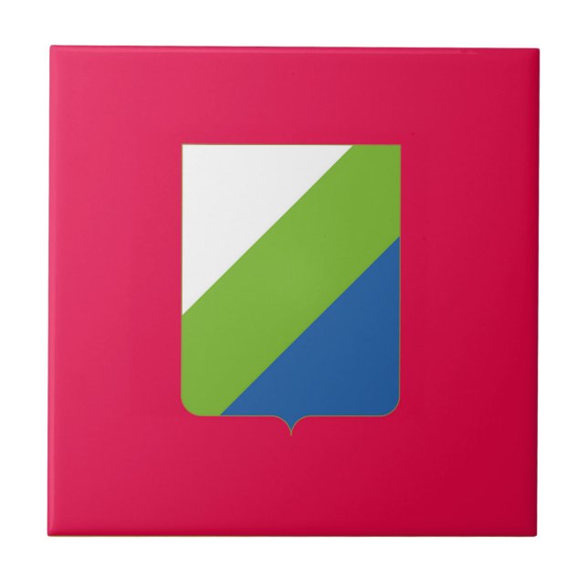 Abruzzo flagga Italien symbol italia Kakelplatta (Framsidan)