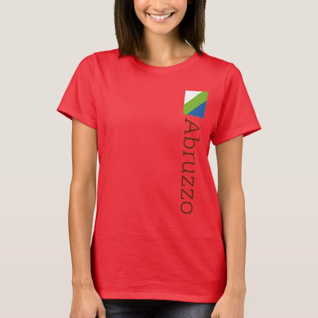 Abruzzo flagga (Italien) T-Shirt (Framsida)