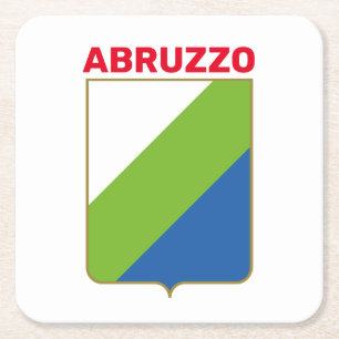 Abruzzo flagga (Italien) Underlägg Papper Kvadrat