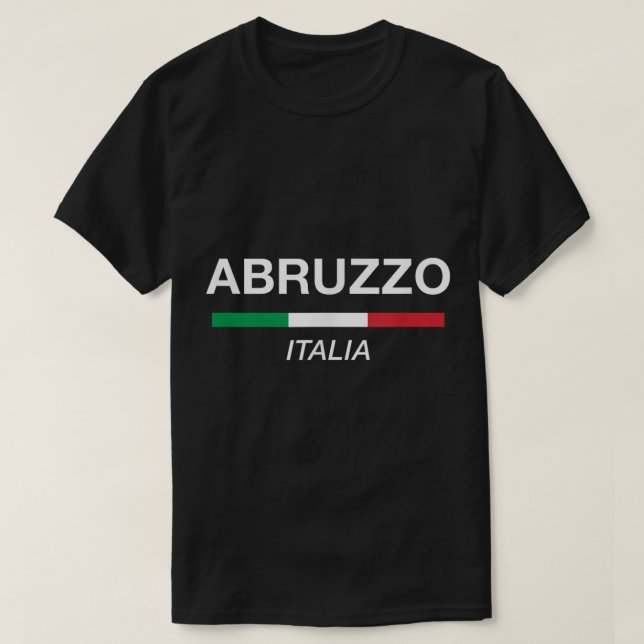 Abruzzo Italiana Namn Family Reunion Italien Flagg T Shirt (Design framsida)