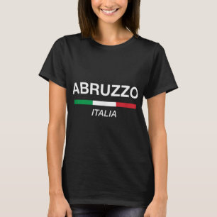 Abruzzo Italiana Namn Family Reunion Italien Flagg T Shirt