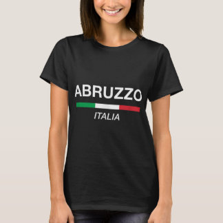 Abruzzo Italiana Namn Family Reunion Italien Flagg T Shirt