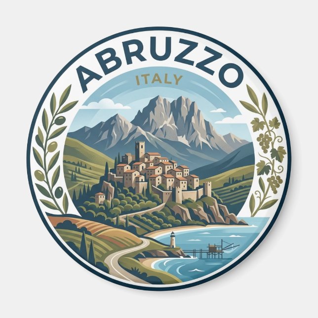 Abruzzo Italien Magnet (Framsidan)