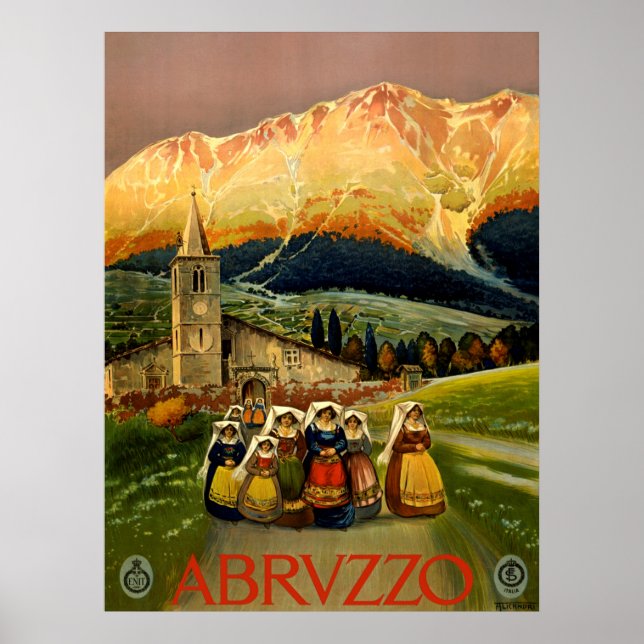 Abruzzo-Italien Poster (Framsidan)