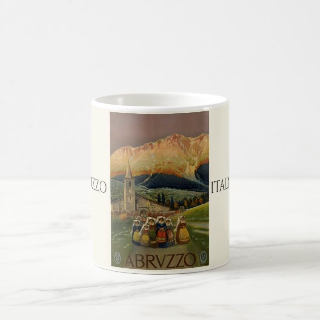 Abruzzo Italien Vintage affisch Kaffemugg (Center)
