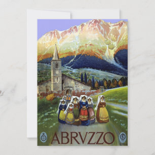 Abruzzo Italien Vintage Resemålning Affisch Konst
