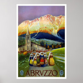 "Abruzzo, Italien" Vintage resor Poster