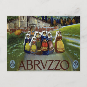Abruzzo Italien Vintage resor Poster konst med kvi Vykort