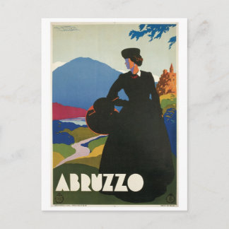 Abruzzo italienvintage resoraffisch vykort
