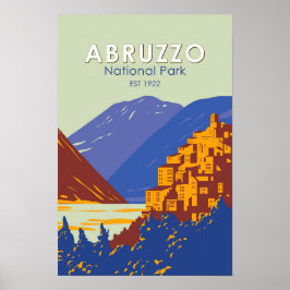 Abruzzo nationalpark Italien Resa Konst Vintage Poster