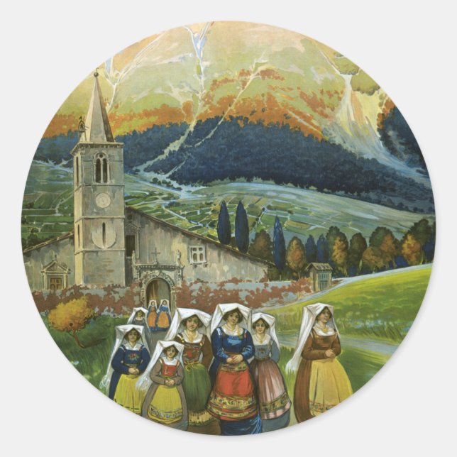 Abruzzo Runt Klistermärke (Framsida)