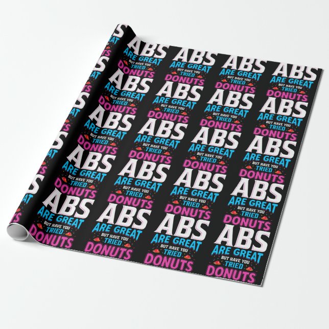 Abs är Underbara, men har du provat donuts? Presentpapper (Utrullad)
