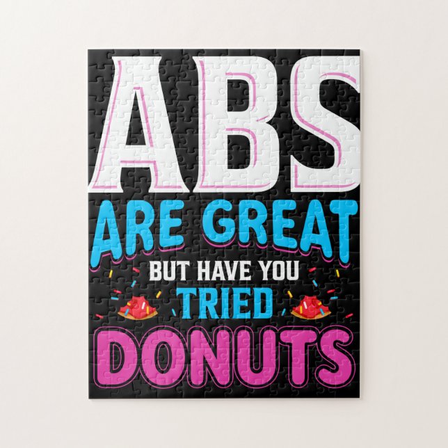 Abs är Underbara, men har du provat donuts? Pussel (Vertikal)
