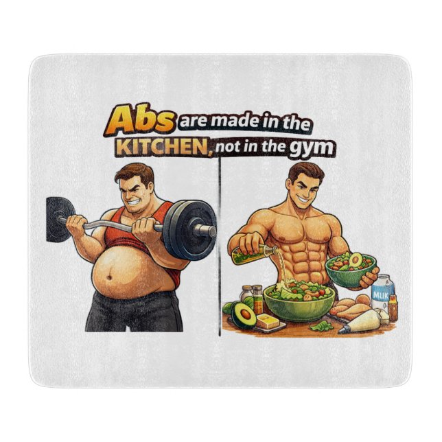 Abs Are Made in the Kitchen Chopping Board (Framsidan)