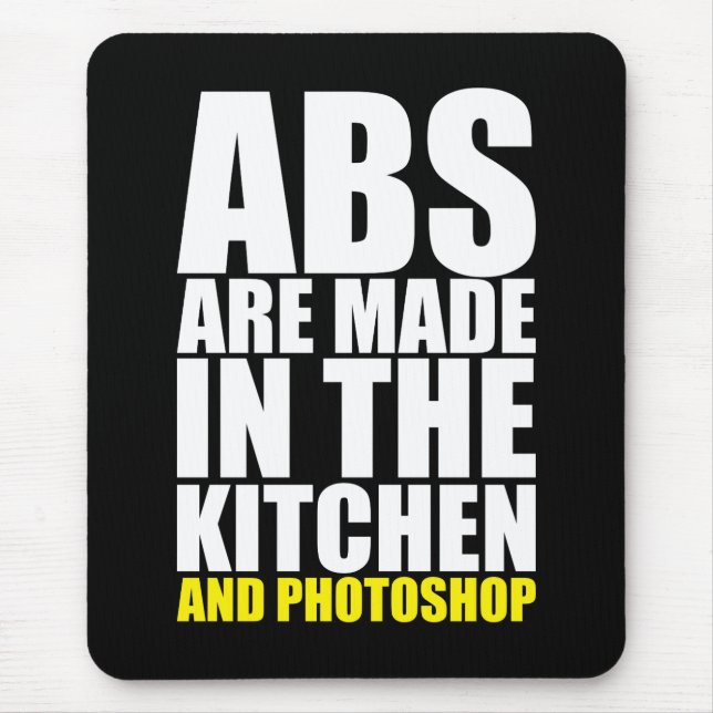 Abs görs i köket och Photoshop - roligt Musmatta (Framsidan)