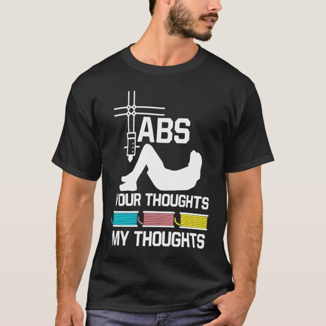 ABS your thoughts my thoughts nerd 3D printer T Shirt (Framsida)