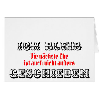 Absage an die Männerwelt Hälsningskort