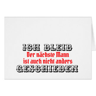 Absage an die Männerwelt Hälsningskort