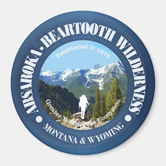 Absaroka-Beartooth Wilderness Magnet (Framsidan)