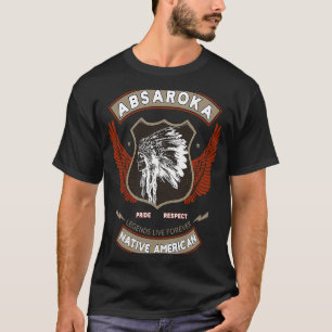 Absaroka Kråka Tribe Native Indian Pride R T Shirt