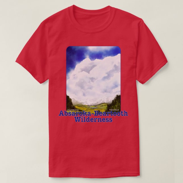 AbsarokaBeartooth Wilderness MontanaWyoming T Shirt (Design framsida)