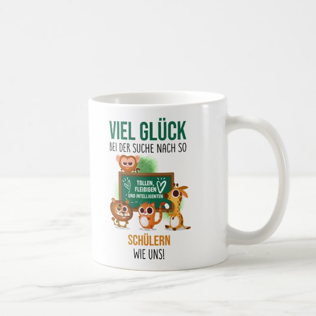 Abschiedsgeschenk für Lehrer, Abschied Lehrerin Kaffemugg (Höger)
