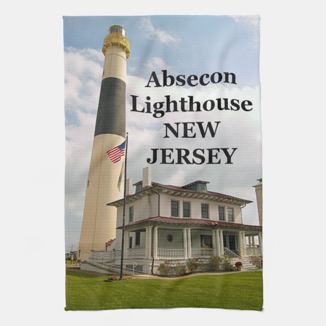 Absecon Lighthouse, New jersey Tea Towel Kökshandduk (Vertikal)
