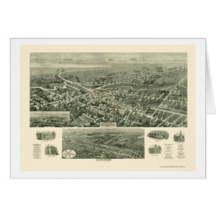 Absecon panorama- karta för NJ - 1924 Hälsningskort