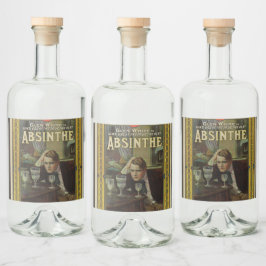 Absint spelaffisch vintage spelreklam spritflaskor etikett