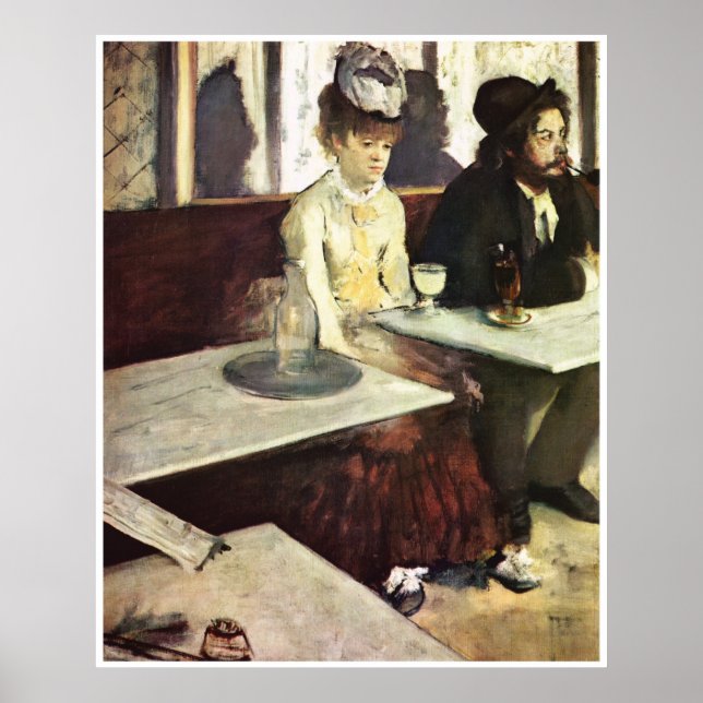Absinthe, 1876 - Edgar Degas Poster (Framsidan)