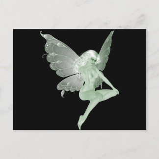 Absinthe Art Namnteckning Grönt Fairy 1A Vykort