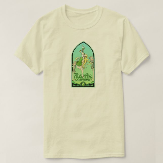 Absinthe Art nouveau T Shirt (Design framsida)